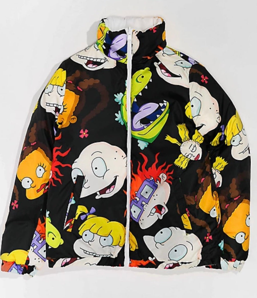 Members Only x Nickelodeon Rugrats Hi Shine White Puffer Jacket (large only)